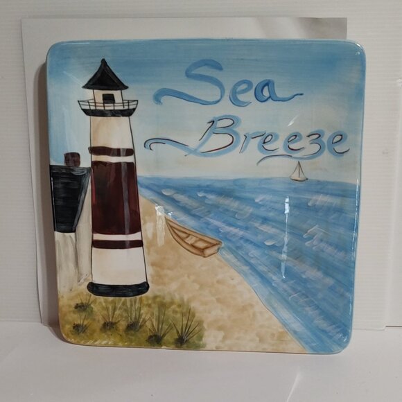 Kate McRostie - Certified International Dinner Plate - Sea Breeze - Picture 1 of 2